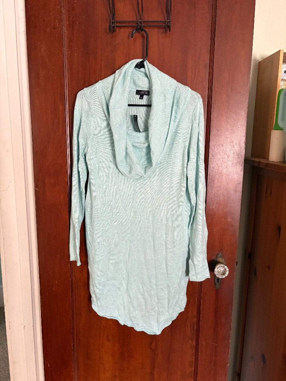 NWT - Aqua Cowl-Neck Tunic Sweater, The Limited, Size L